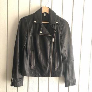 Topshop Black Leather Jacket
